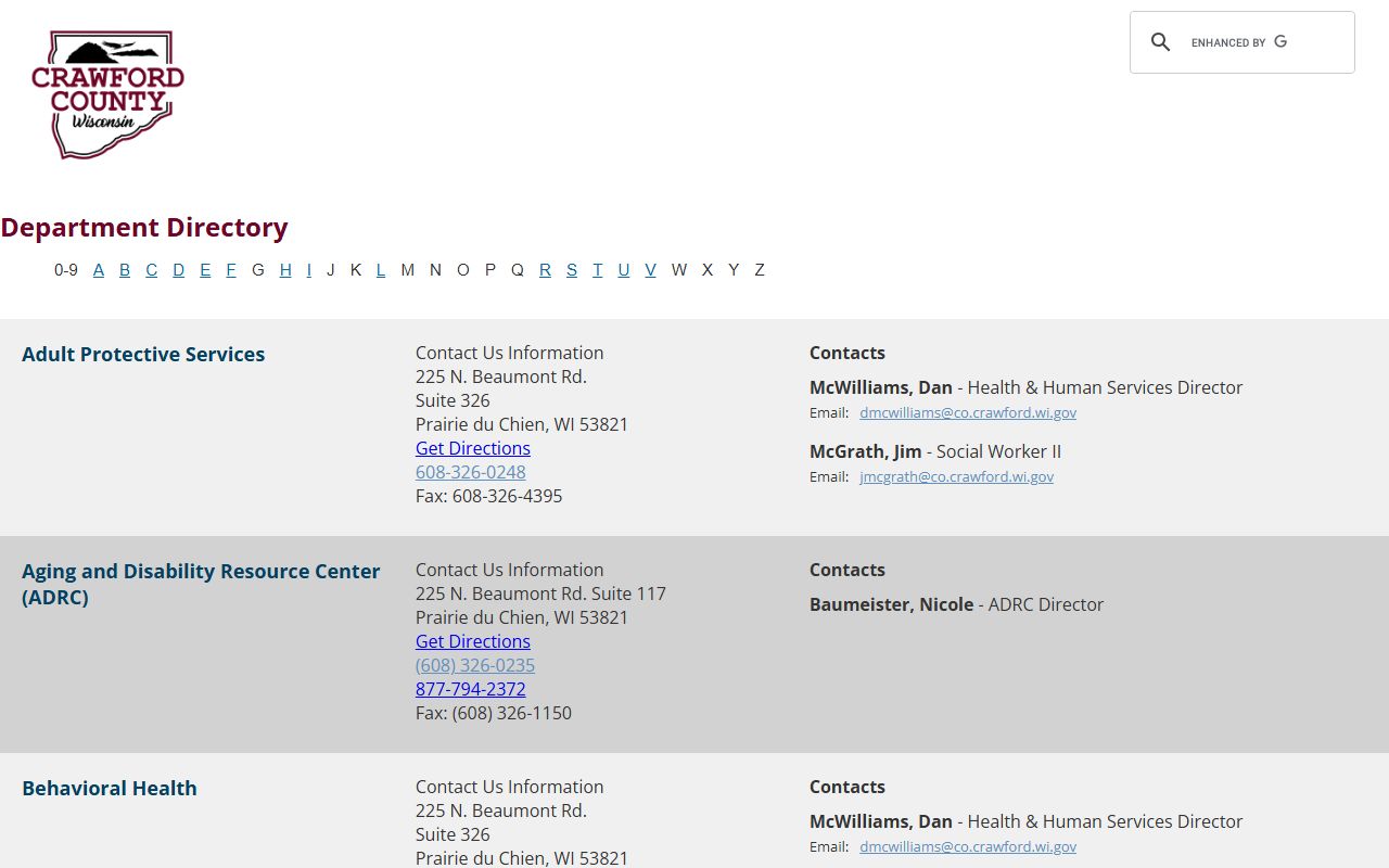 Crawford County bench warrants clerk of courts resources