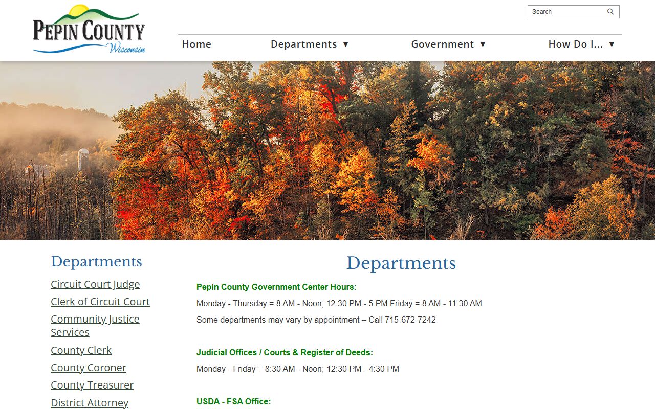 Pepin County bench warrants clerk of courts resources