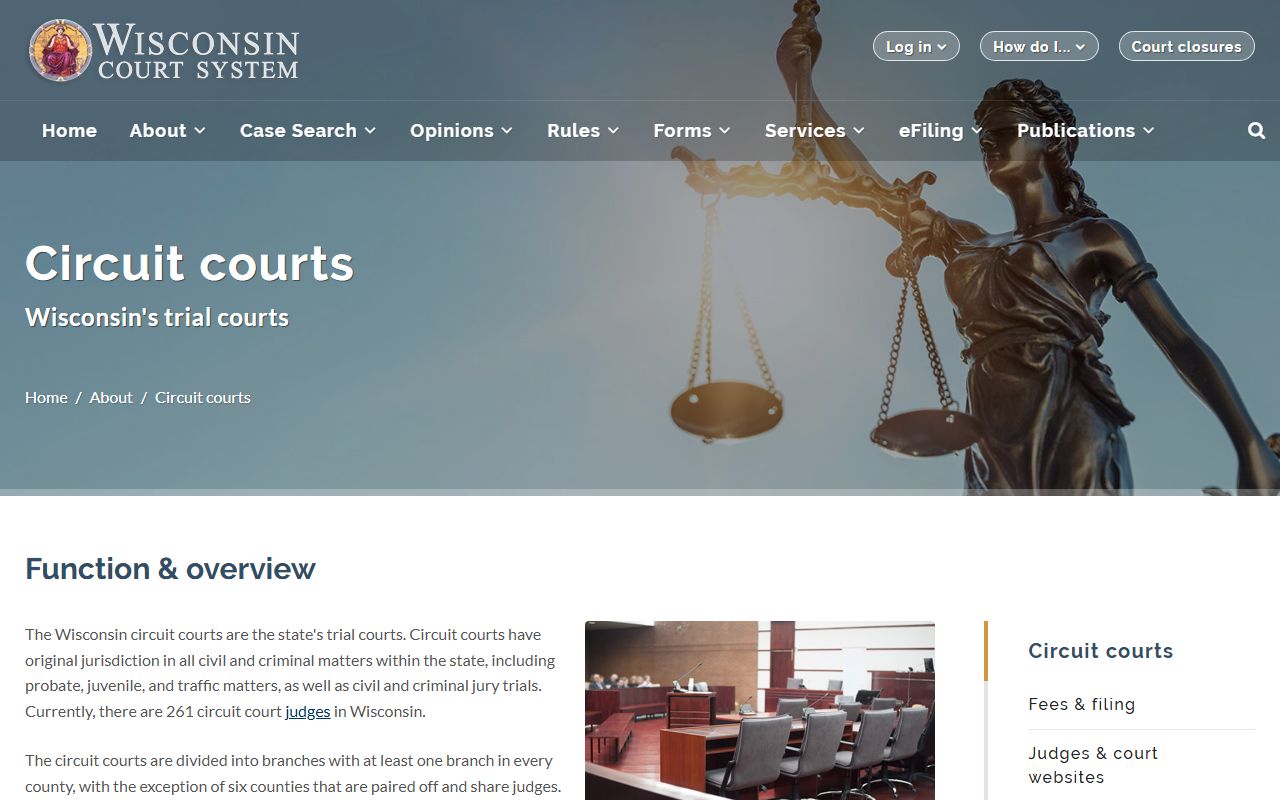 Wisconsin bench warrants circuit court overview