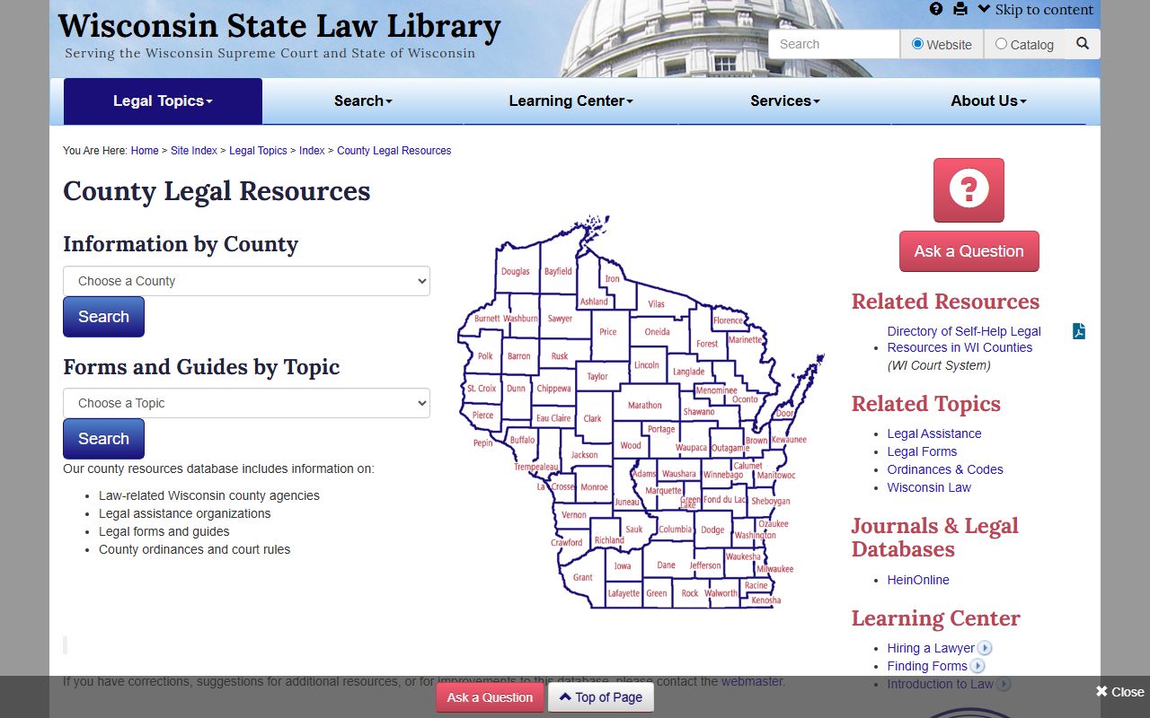 Wisconsin bench warrants state law library county resources